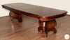 Burl Inlay Double Pedestal Dining Table w/ Leaf Extensions