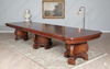 14ft Burl Mahogany Inlay Formal Executive Conference Table