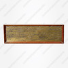 Solid Brass Presidential Resolute Plaque Inscription (11" x 4")