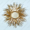 Gold Wall Hanging Carved Sun Blast Frame Round Mirror