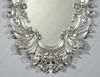 Silver Carved Frame Wall Hanging Romance Mirror