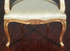 Gold French Style Occasional Accent Chair w/ light green fabric