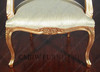 Gold French Style Occasional Accent Chair w/ light green fabric