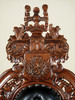 Gothic Black Leather Lion Throne Arm Chair