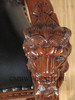 Gothic Black Leather Lion Throne Arm Chair