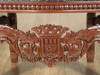 Gothic Black Leather Lion Throne Arm Chair