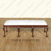 Mahogany Bedroom Ottoman Bench Chippendale 3-Seat Stool