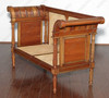 Mahogany Carved Rattan Bench