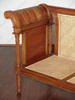 Mahogany Carved Rattan Bench