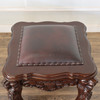 Mahogany Gothic Lion Stool