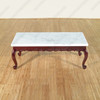 Mahogany Queen Anne Marble Top Coffee Table