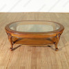 Honey Glass Top Coffee Table