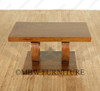 Natural Suar Wood Art Deco Rectangular Coffee Table