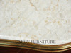 Gold Leaf Marble Top Occasional Coffee Table