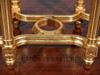 Gold Leaf Marble Top Occasional Table