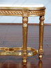 Gold Leaf Marble Top Occasional Table