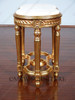 Gold Leaf Marble Top Occasional Table