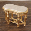 Gold Leaf Marble Top Occasional Table