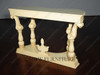 Antiqued Cream Wall Hall Console Table