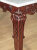 Cherry Chippendale Marble Top Console Table