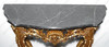 Solid Mahogany Antiqued Gold Ornate Occasional Wall Console Table