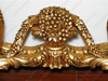 Solid Mahogany Antiqued Gold Ornate Occasional Wall Console Table
