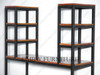 Two-tone  Black Metal TV Media Entertainment Center