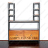 Two-tone  Black Metal TV Media Entertainment Center