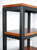 Two-tone  Black Metal TV Media Entertainment Center
