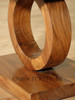 Pair of 2 Vintage Solid Teak Wood Art Deco Occasional End Side Tables