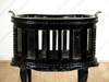 Solid Mahogany Black Finish Victorian Kidney Dumbwaiter Table