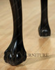 Solid Mahogany Black Finish Victorian Kidney Dumbwaiter Table