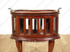 Solid Mahogany Cherry Victorian Kidney Dumbwaiter Table w /Tray