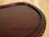 Solid Mahogany Dark Brown Victorian Kidney Dumbwaiter Table w /Tray