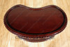 Solid Mahogany Dark Brown Victorian Kidney Dumbwaiter Table w /Tray