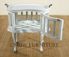 Victorian Distressed White Dumbwaiter