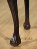Solid Mahogany Espresso Victorian Kidney Dumbwaiter Table w /Tray