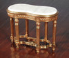 French Gold Leaf Occasional Table with Marble Top