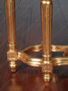 French Gold Leaf Occasional Table with Marble Top
