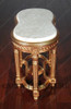 French Gold Leaf Occasional Table with Marble Top