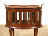 Solid Mahogany Victorian Kidney Dumbwaiter Table w /Tray