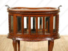 Solid Mahogany Victorian Kidney Dumbwaiter Table w /Tray