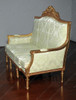 6ft Gold French 3-Seat Couch Sofa