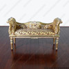 Antiqued Gold French Louis Loveseat Settee
