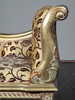 Antiqued Gold French Louis Loveseat Settee