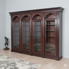 11ft Bespoke Mahogany Sectional Bookcase Cabinet