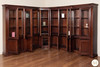 13ft Solid Mahogany Sectional Bookcase Unit