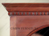 Tall Distressed Mahogany Arched Open Bookcase