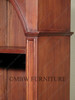 Tall Distressed Mahogany Arched Open Bookcase