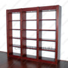 8ft Cherry 15-Tier Open Wall Display